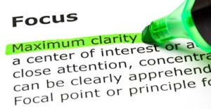 Focus, maximum clarity