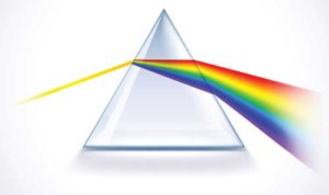 Prism with light